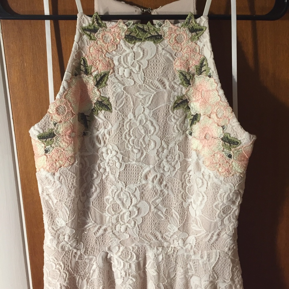 david’s bridal lace dress by city triangles